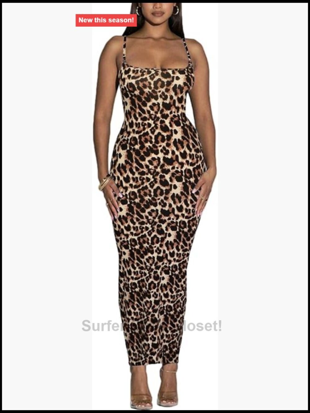 Spaghetti Strap Bodycon Maxi Dress - Summer Party Club Slip Dress